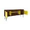 Manhattan Comfort Bradley 62.99 TV Stand, Rustic Brown and Yellow 228BMC94 - alternate 4